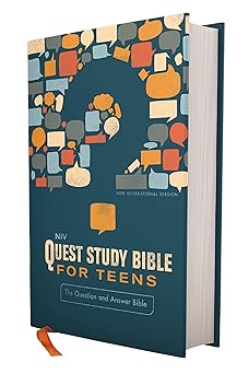niv quest study bible for teens hardcover navy comfort print the question and answer bible 1st edition