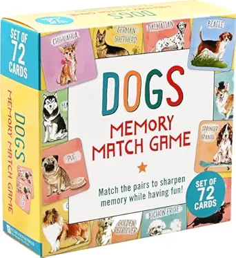 dogs memory match game 1st edition peter pauper press 1441342230, 978-1441342232