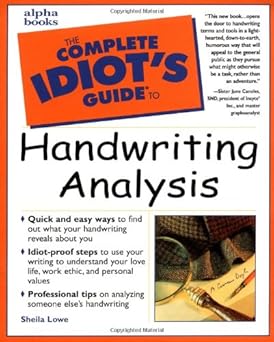 the complete idiots guide to handwriting analysis 1st edition sheila r lowe 0028632028, 978-0028632025