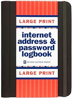 2013 large print internet address and password logbook 1st edition peter pauper press 1441321705,