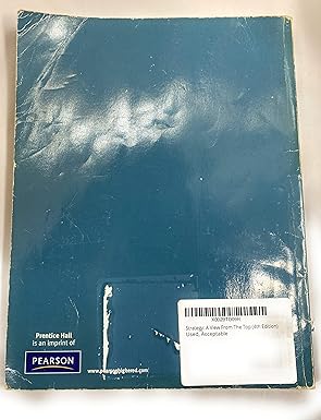 strategy a view from the top 1st edition cornelis de kluyver ,john pearce 0132145626, 978-0132145626