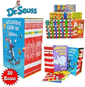 dr seuss classic 20 books gift set titles include the cat in the hat green eggs and ham oh the places youll