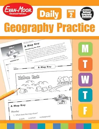 evan moor daily geography practice grade 2 homeschooling and classroom resource workbook reproducible