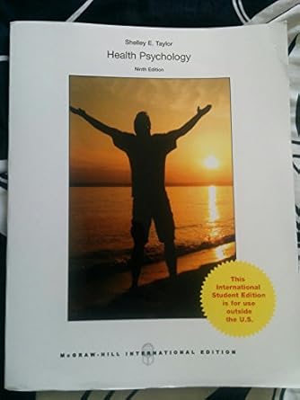 health psychology 9e 1st edition taylor 9814577472, 978-9814577472