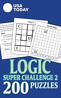 usa today logic super challenge 2 200 puzzles 1st edition usa today 1524860387, 978-1524860387
