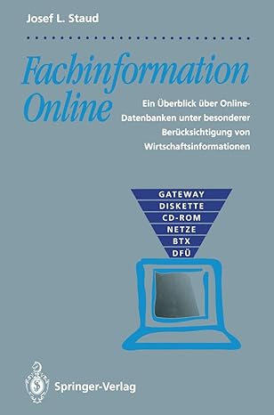 fachinformation online ein a berblick a 1/4ber online datenbanken unter besonderer bera 1/4cksichtigung von