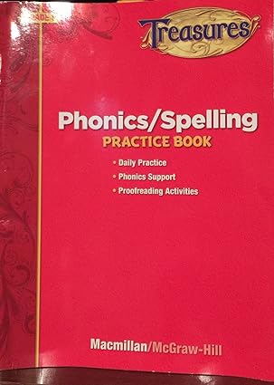 treasures phonics/spelling practice book grade 1 1st edition glencoe 0022062718, 978-0022062712
