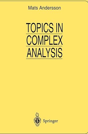 topics in complex analysis 1st edition mats andersson 038794754x, 978-0387947549