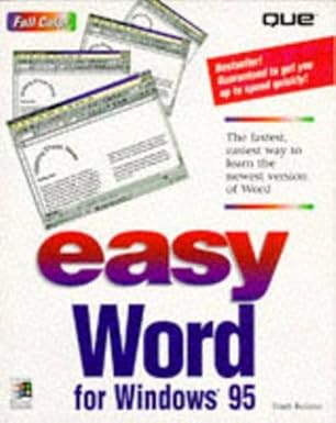easy word 7 for windows 95 1st edition trudi reisner 0789700816, 978-0789700810