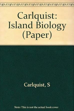 island biology 1st edition sherwin carlquist 0231083645, 978-0231083645