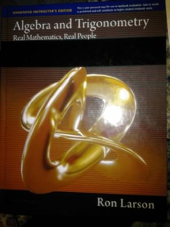 precalculus real mathematics real people 1st edition ron larson 1111427631, 978-1111427634