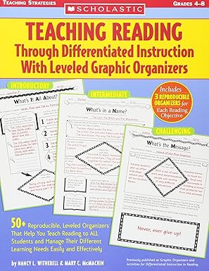teaching reading through differentiated instruction with leveled graphic organizers 50+ reproducible leveled