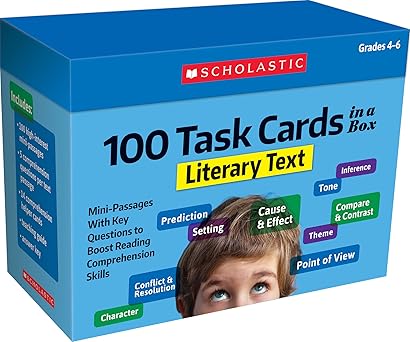scholastic 100 task cards in a box literary text 1st edition scholastic ,maria chang 133855266x,