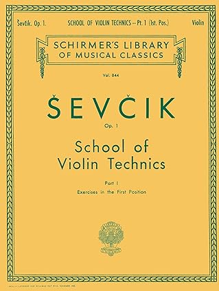 sevcik school of violin technics op 1 a book 1 violin method sheet music instructional songbook for beginner