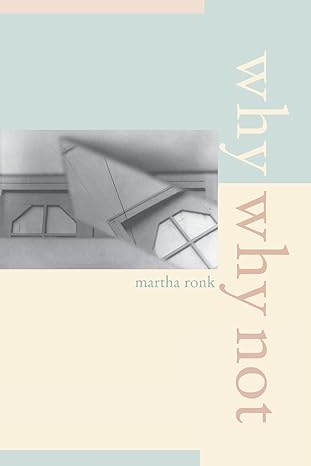 why/why not 1st edition martha ronk 0520238117, 978-0520238114
