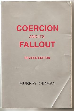 coercion and its fallout 1st edition murray sidman 1888830018, 978-1888830019
