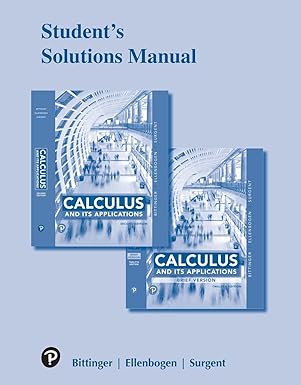 student solutions manual for calculus and its applications 1st edition marvin bittinger ,david ellenbogen