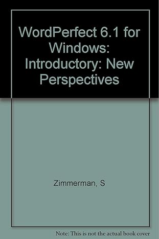 wordperfect 6 1 for windows new perspectives introductory 1st edition s scott zimmerman ,zimmermanbeverly b