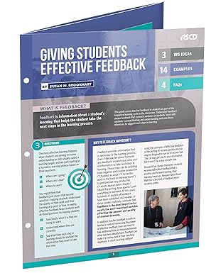 giving students effective feedback 1st edition susan m brookhart 1416623280, 978-1416623281