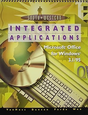south western integrated applications microsoft office for windows 3 1/95 1st edition susie vanhuss ,charles
