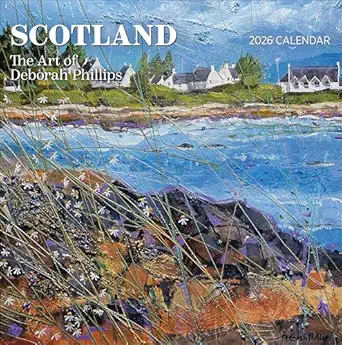 wall calendar 2026 scotland deborah phillips art 12 months large grid design featuring 12 artworks 1st