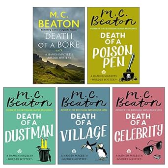 hamish macbeth murder mystery death series 4 5 books collection set 1st edition m c beaton 9124232947,