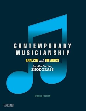 contemporary musicianship analysis and the artist 1st edition jennifer sterling snodgrass 0190924594,