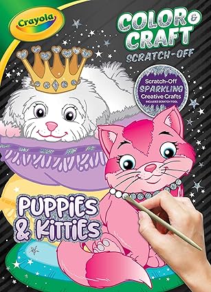 crayola color and craft scratch off puppies and kitties 1st edition editors of dreamtivity 1645882616,