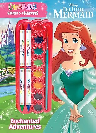 disney little mermaid enchanted adventures colortivity paint and crayons 1st edition editors of dreamtivity