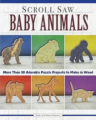 scroll saw baby animals 50 adorable puzzle projects to make in wood step by step sloth plus panda lion and