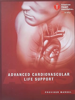advanced cardiovascular life support provider manual 1st edition american heart association 1616694009,