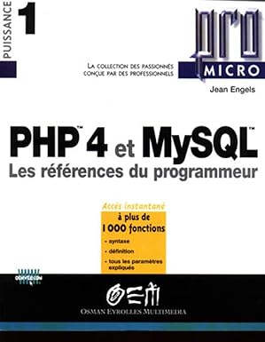 php 4 et mysql pro micro les rafarences du programmeur 1st edition jean engels 2746402335, 978-2746402331