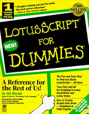 lotus script for dummies 1st edition james g meade 156884638x, 978-1568846385