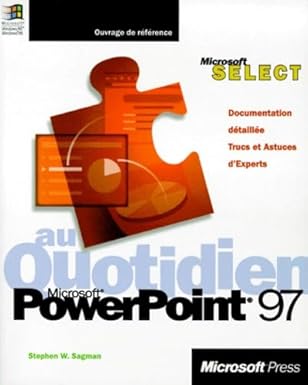 microsoft powerpoint 97 au quotidien 1st edition sagman 284082437x, 978-2840824374