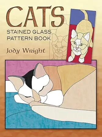 cats stained glass pattern book 1st edition jody wright 0486461947, 978-0486461946