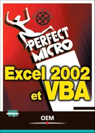 excel 2002 et vba perfect micro 1st edition john walkenbach 2746404206, 978-2746404205