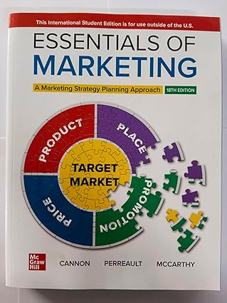 ise essentials of marketing 1st edition joseph cannon 1266124985, 978-1266124983