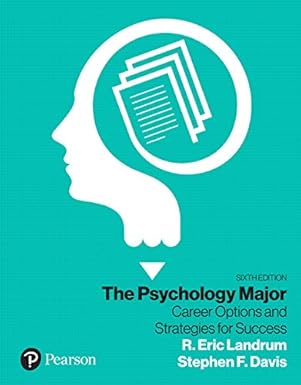 psychology major the career options and strategies for success 1st edition r eric landrum ,stephen f davis