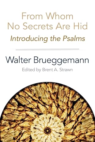 from whom no secrets are hid introducing the psalms 1st edition walter brueggemann ,brent a strawn