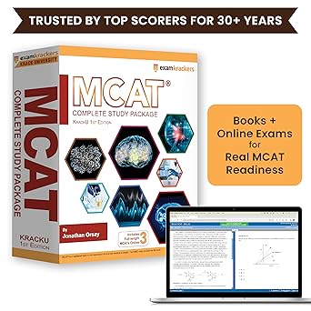 examkrackers mcat complete study package krack university 7 mcat prep books 3 full length mcats and 44 mini