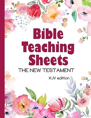 bible teaching sheets the new testament book by book summaries key verses and background information for