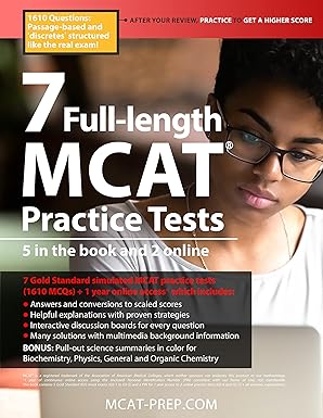 7 full length mcat practice tests 5 in the book and 2 online 1st edition ruveneco inc 1927338824,