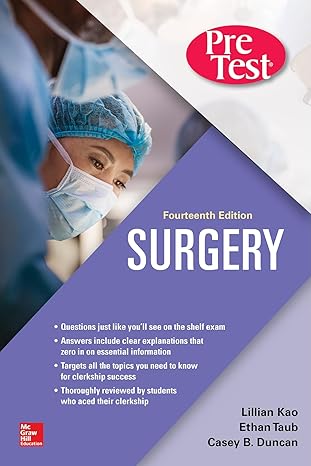 surgery pretest self assessment and review 1st edition kao 1260143619, 978-1260143614