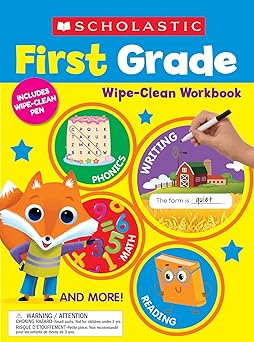 scholastic first grade wipe clean workbook 1st edition scholastic teaching resources 1338887602,