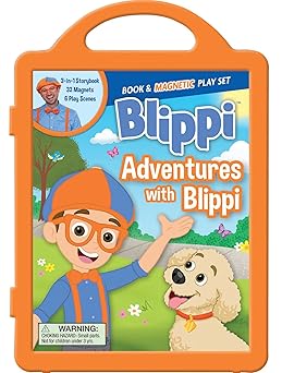 blippi adventures with blippi magnetic play set 1st edition editors of studio fun international 0794450113,