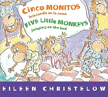 cinco monitos brincando en la cama/five little monkeys jumping on the bed 1st edition eileen christelow