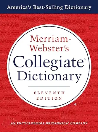 merriam websters collegiate dictionary jacketed hardcover indexed 1st edition merriam webster 0877798095,