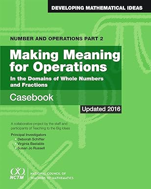 number and operations part 2 making meaning for operations casebook 1st edition deborah schifter ,virginia