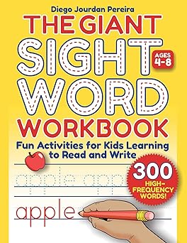 giant sight word workbook 300 high frequency words a fun activities for kids learning to read and write 1st