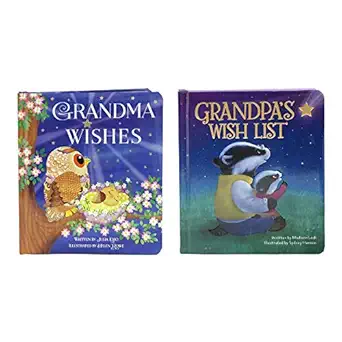 2 pack padded board books grandma wishes and grandpas wish list ages 1 5 1st edition julia lobo ,madison lodi